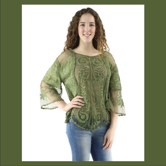 🎈Very Moda Lace Paisley Fringe Tunic Rose Pink - Picture 4 of 5